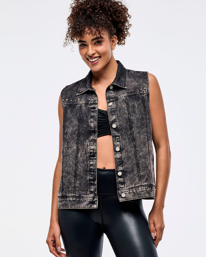 Bold Black # Zumba Libre Denim Vest