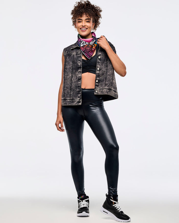 Bold Black # Zumba Libre Denim Vest