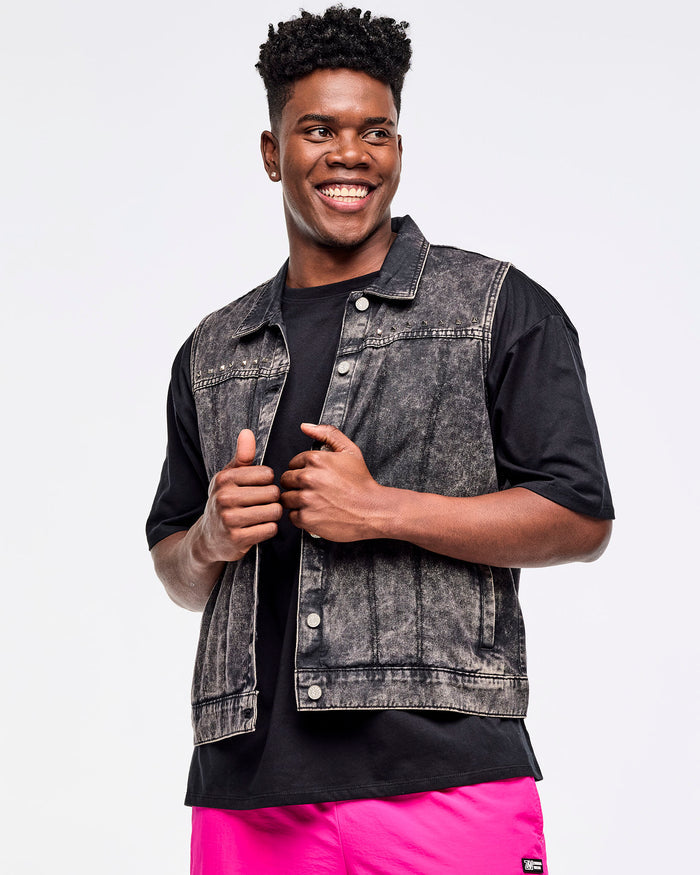 Bold Black # Zumba Libre Denim Vest