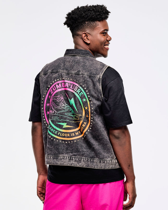 Bold Black # Zumba Libre Denim Vest