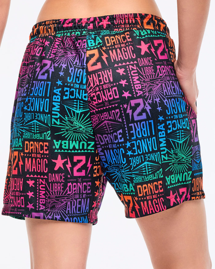 Black/Pink # Zumba Libre Men's Mesh Shorts
