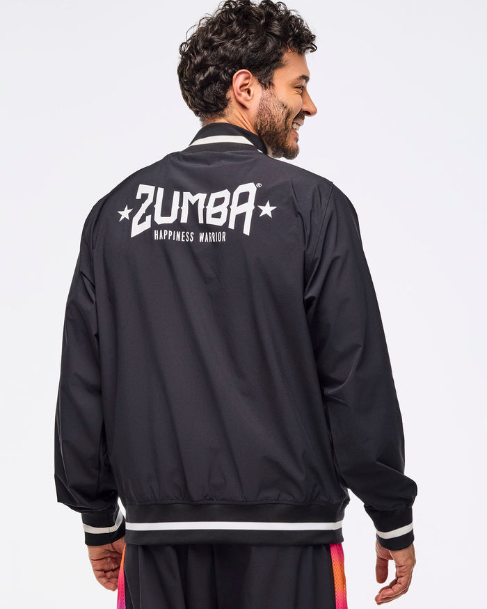 Bold Black # Zumba Libre Men's Oversized Dolman Track Jacket