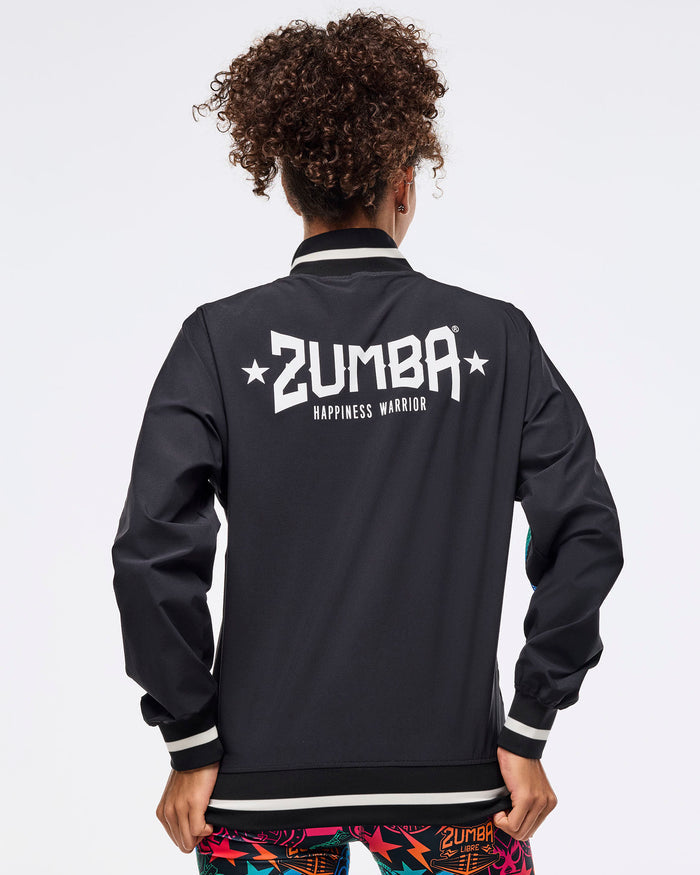 Bold Black # Zumba Libre Men's Oversized Dolman Track Jacket
