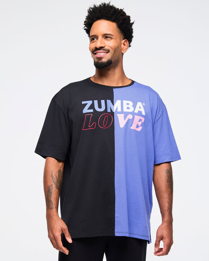 Orbit # Zumba Love Men's Oversized Crew Neck Tee