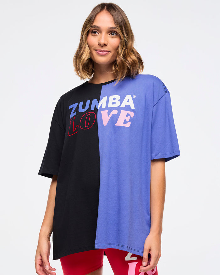 Orbit # Zumba Love Men's Oversized Crew Neck Tee