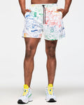 White/Rainbow # Zumba Men's Mesh Shorts