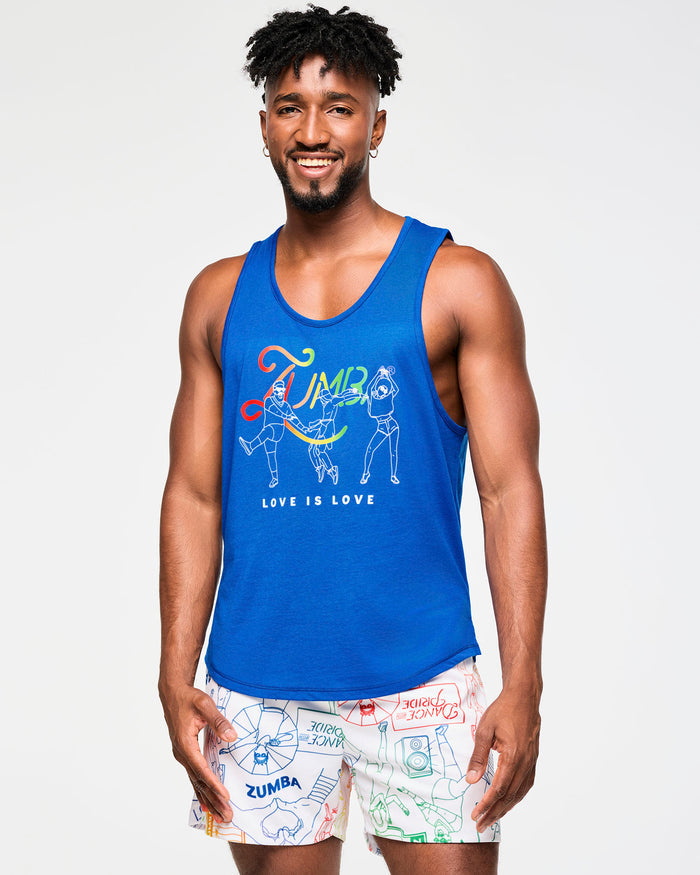 Surfs Up Blue # Zumba Men's Sleeveless Tank