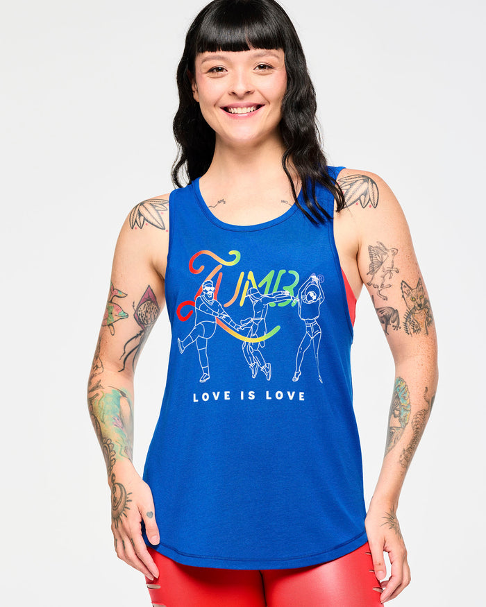 Surfs Up Blue # Zumba Men's Sleeveless Tank