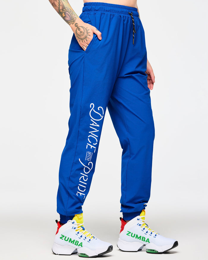 Surfs Up Blue # Zumba Men's Woven Track Pants