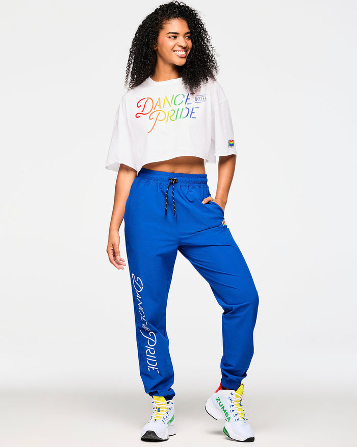 Surfs Up Blue # Zumba Men's Woven Track Pants