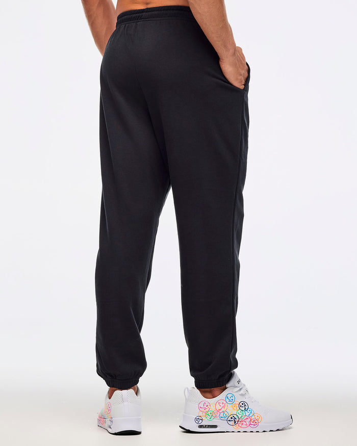Bold Black # Zumba Multicolor Logo Slouch Sweatpants