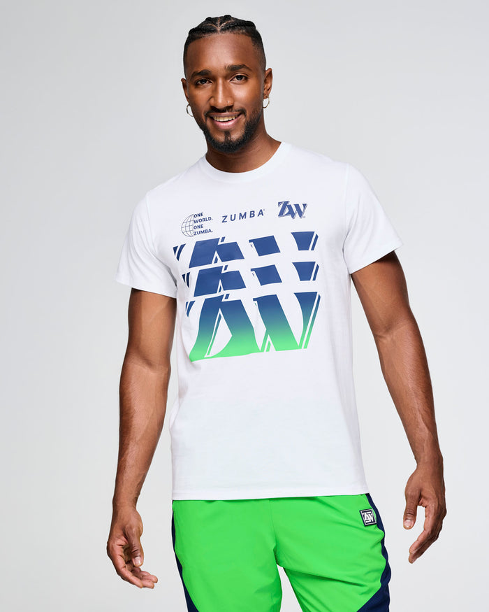 Wear It Out White # Zumba Out Loud Crew Neck Tee - White