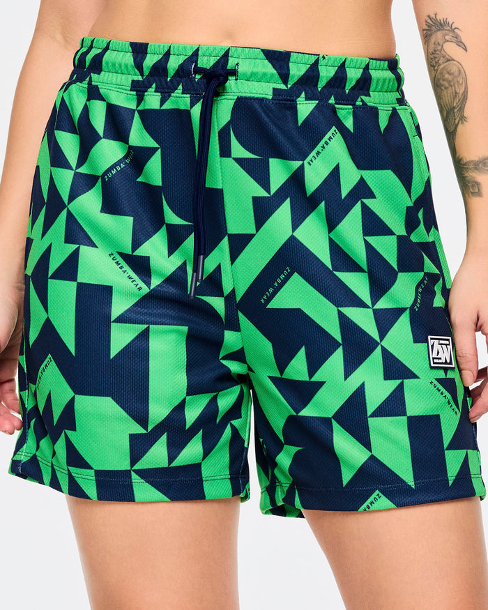Navy/Green # Zumba Out Loud Men's Mesh Shorts