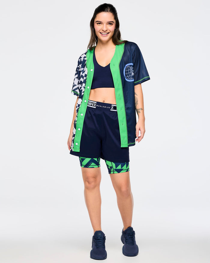 Let's Go Indigo # Zumba Out Loud Men's Shorts With Inner Liner