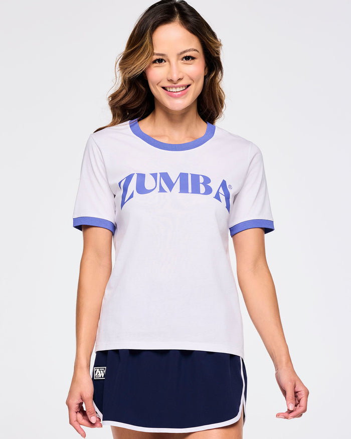 Wear It Out White # Zumba Out Loud Ringer Tee