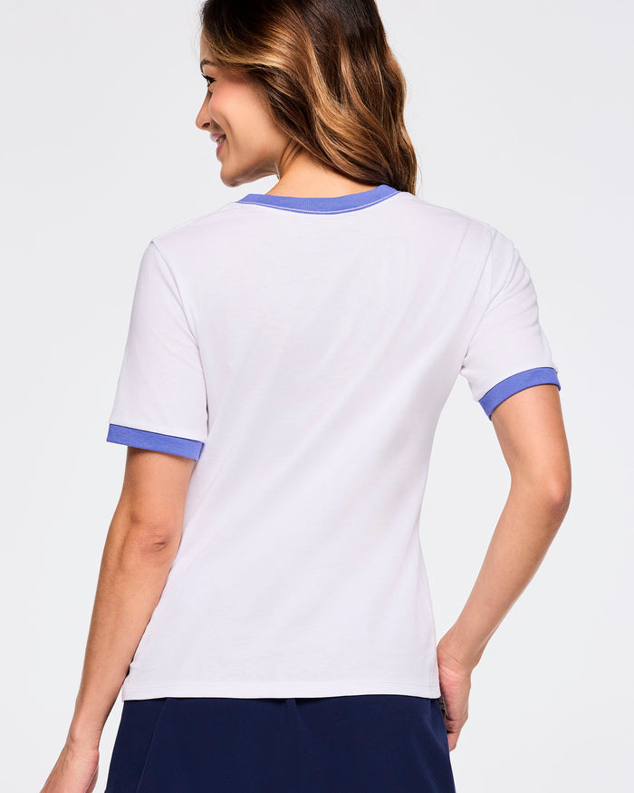 Wear It Out White # Zumba Out Loud Ringer Tee