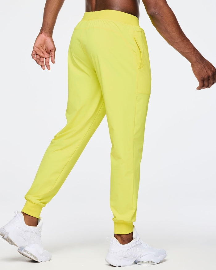 Lemon # Zumba Out Loud Stretch Woven Slim Ankle Joggers