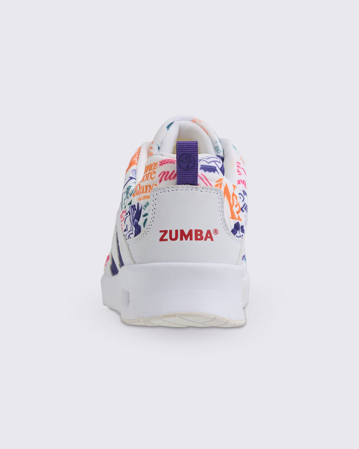 Wear It Out White # Zumba Printed Air Lo