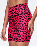 Black/Pink # Zumba Sizzlin' High Waisted Biker Shorts - Pink/Black
