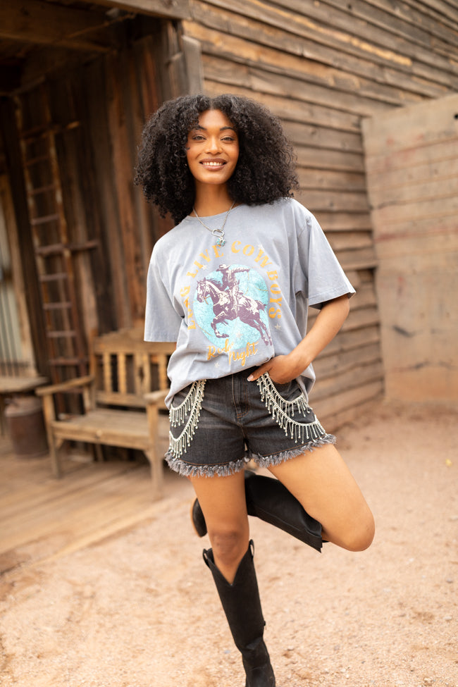 Zutter Long Live Cowboys Grey Graphic Tee FINAL SALE