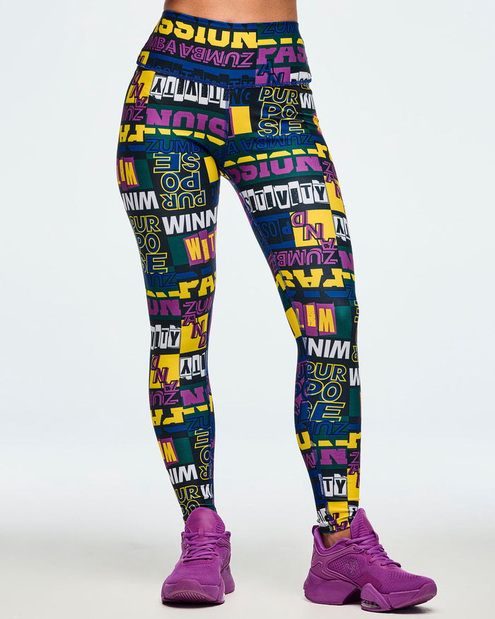 Yellow/Black # ZW High Waisted Ankle Leggings