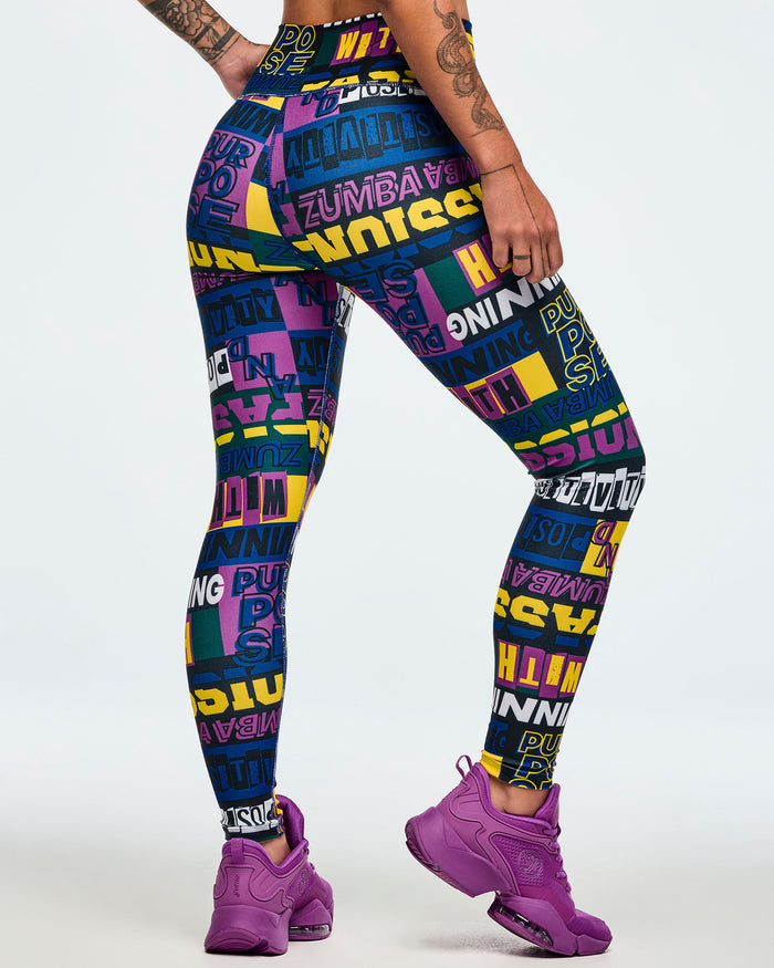 Yellow/Black # ZW High Waisted Ankle Leggings