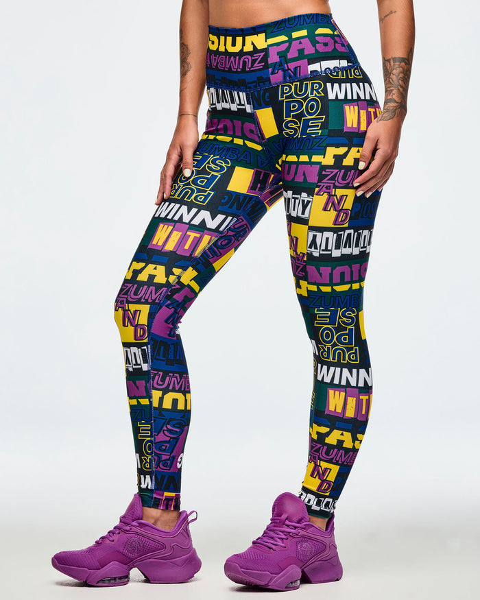 Yellow/Black # ZW High Waisted Ankle Leggings